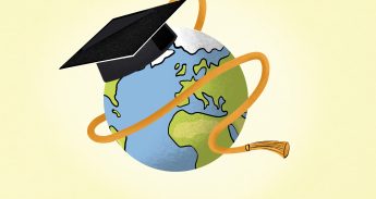 Stock illustratie internationale studenten international students_ Bart Huijser