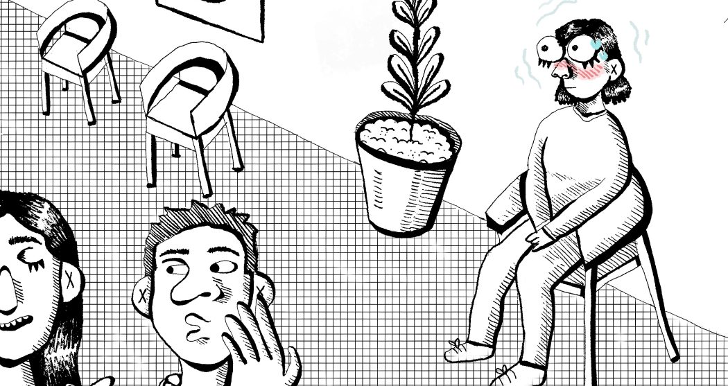 geneeskundestudent_huisarts_kralingen_schaamte_medestudents_praktijk_illu2025_eva gombar-krishnan