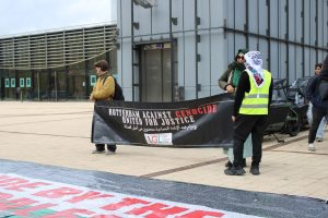 tegenprotest hoogleraar ontslag israel plaza spar Wieneke Gunneweg_1984