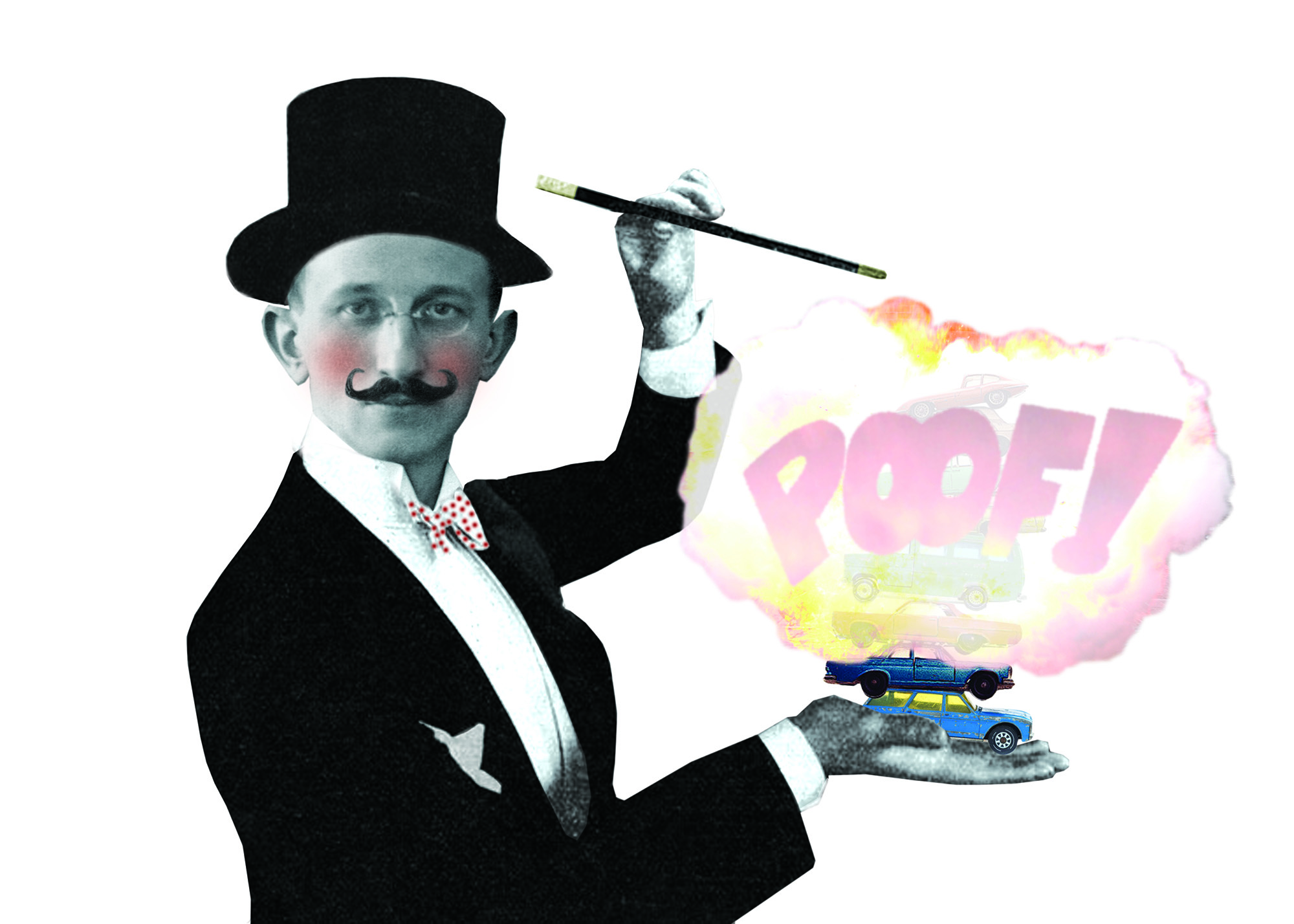 auto verdwijnen goochelaar parkeren illustratie esther dijkstra