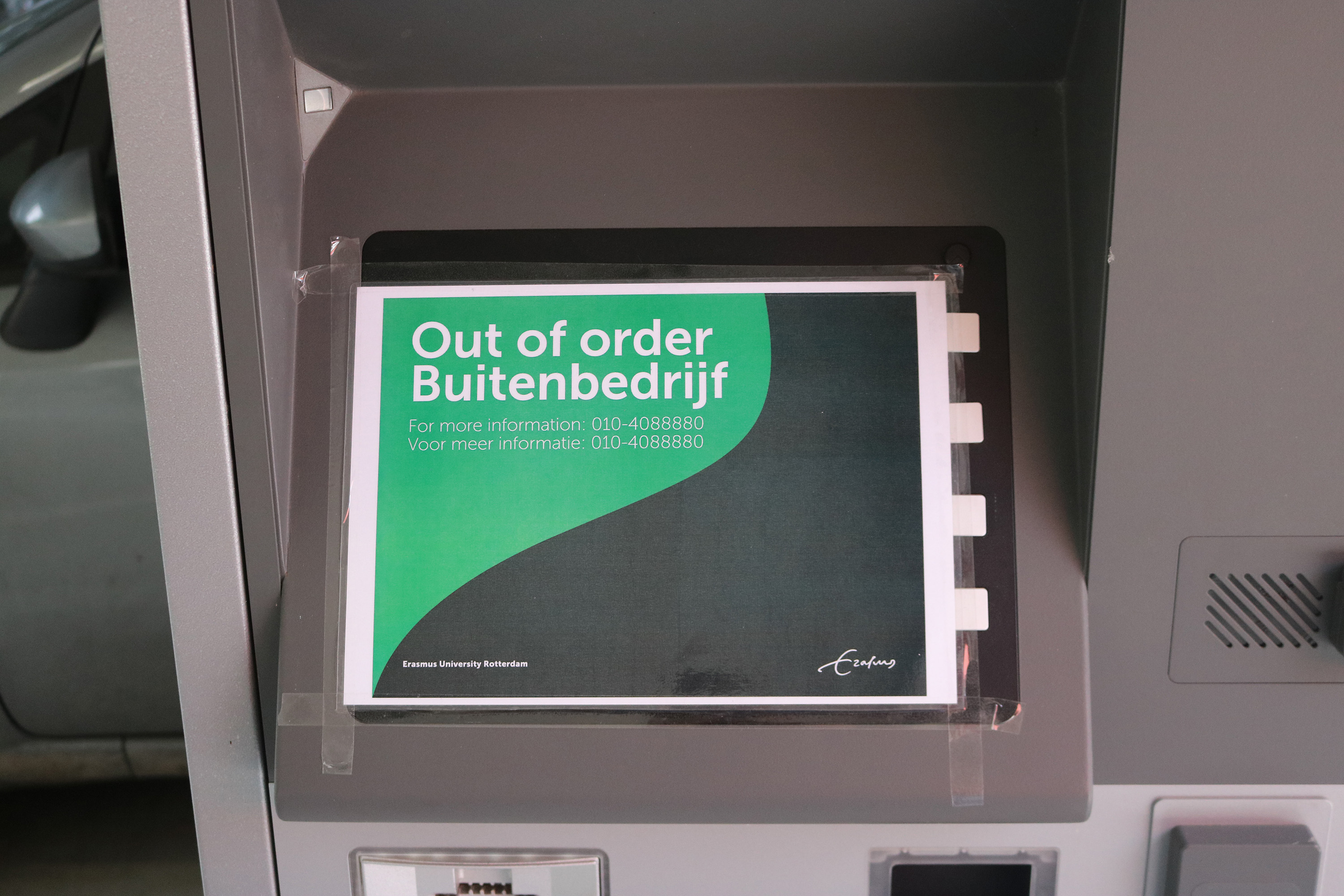 Parkeersysteem buiten werking