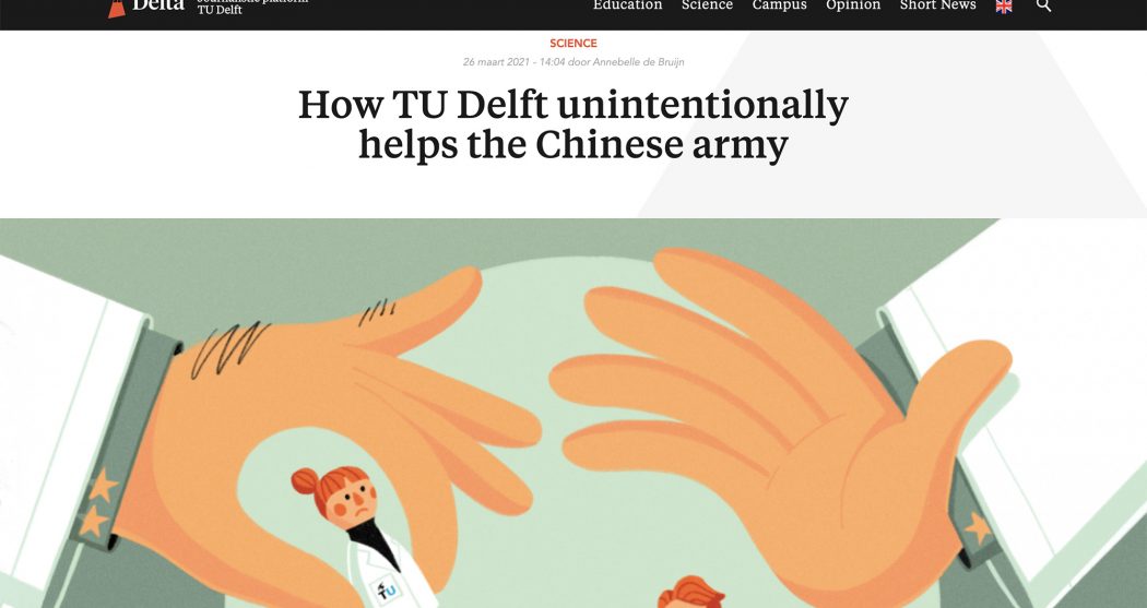 winnaar kring award Delta TU Delft chinees leger – screenshot website delta