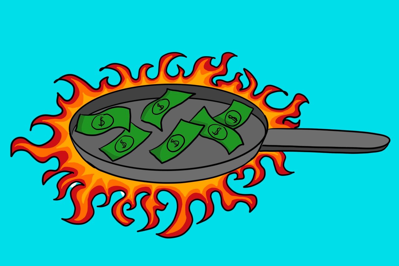 geld money hoge gasprijzen rising gasprices energie stookkosten_stock illustratie_2024_Francesca Mora