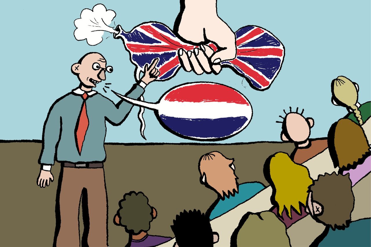 Internationale studenten engelse taal verdwijnen colleges in nederlands talking balloon english dutch_Eva Gombar Krishnan