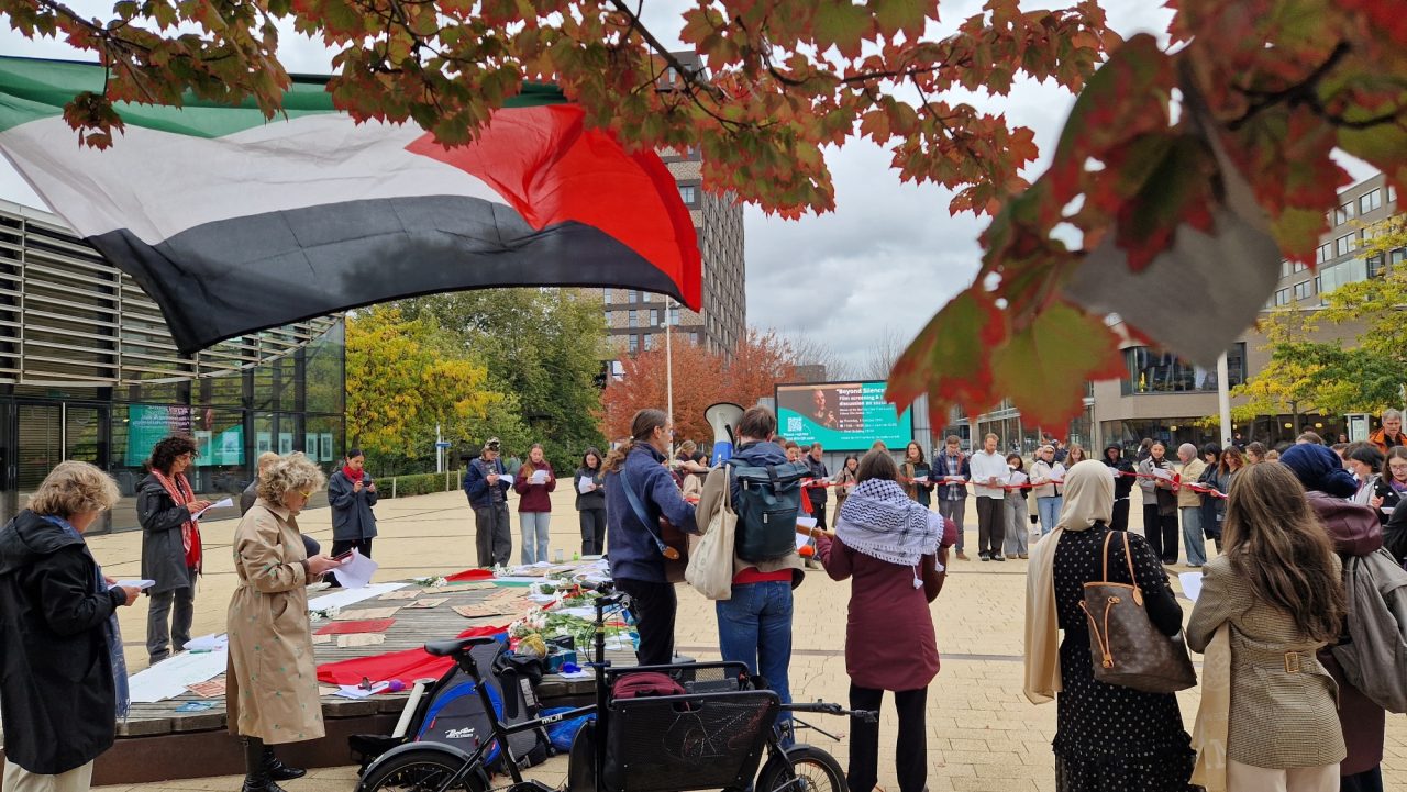 Protest 6 oktober gaza medewerkers en studenten_TH