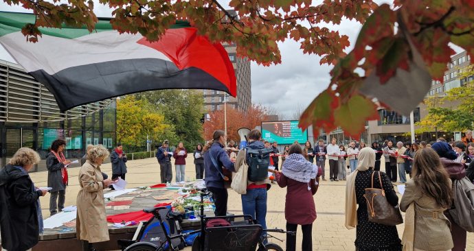 Protest 6 oktober gaza medewerkers en studenten_TH